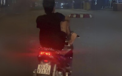 Đồng Nai: Xác minh làm rõ 2 thanh niên điều khiển xe máy bằng chân