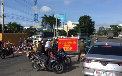 Người dân muốn đi vào Tp.Phan Thiết phải có giấy xét nghiệm âm tính