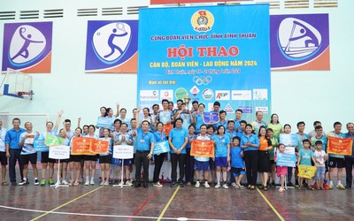 Bình Thuận: Trao giải hội thao cán bộ, đoàn viên lao động năm 2024