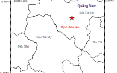 Quảng Nam: Động đất 3,8 độ Richter rung chuyển Bắc Trà My