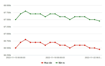 Giá vàng 22/11/2022: Thị trường trong nước giảm nhẹ