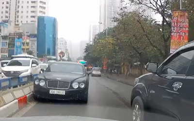 Danh tính tài xế lái “siêu xe” Bentley ngang nhiên chạy ngược chiều trên phố Hà Nội