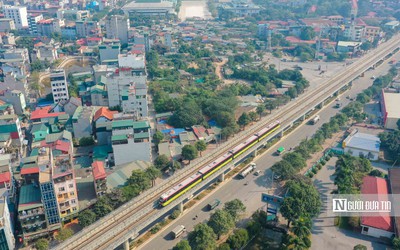 Đoàn tàu tuyến metro Nhổn - ga Hà Nội chạy thử với tốc độ tối đa