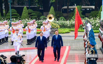 Thủ tướng Phạm Minh Chính chủ trì Lễ đón Thủ tướng Campuchia