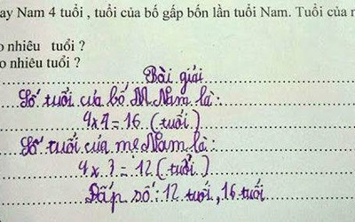 Bài toán "tảo hôn" khiến phụ huynh ngẩn người khi đọc đề