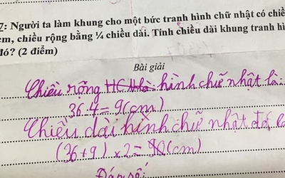 Bài toán lớp 3 cho "khung tranh có chiều dài" bắt tính "chiều dài khung tranh" khiến cộng đồng mạng tức anh ách