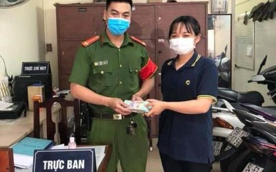 Nữ sinh viên tốt bụng giao gần 200 triệu đồng nhặt được cho công an