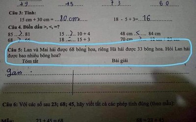 Bài toán lớp 1 khiến nhiều người lớn "chào thua"