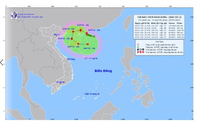 Bão số 3 ngày càng mạnh hơn, hướng đi liên tục thay đổi