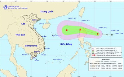 Vừa xuất hiện áp thấp nhiệt đới, khả năng mạnh thành bão