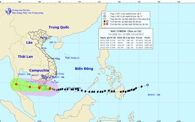 Tin mới cơn bão số 16: Mưa lớn ở Nam Bộ