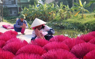 Rực rỡ làng hương tăm duy nhất còn lại ở Hà Nội chuẩn bị cho Tết Nguyên đán 2020