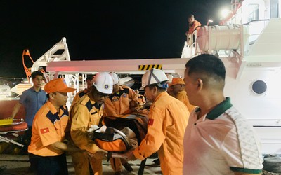 Cứu nạn thành công thuyền viên tàu cá tỉnh Quảng Nam bị tai biến nặng
