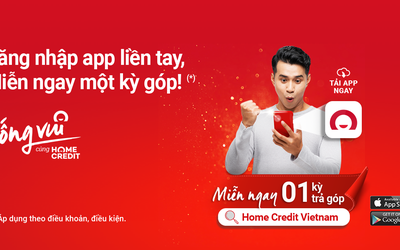 Miễn ngay một kỳ trả góp khi đăng nhập ứng dụng Home Credit