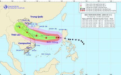 Rất khó dự báo chính xác bão số 13, phải hết sức cảnh giác