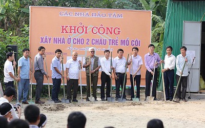 Báo Đời sống và Pháp luật đồng hành xây nhà tình nghĩa cho hai cháu bé mồ côi