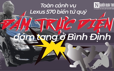 Toàn cảnh vụ Lexus 570 biển tứ quý đâm trực diện đám tang ở Bình Định