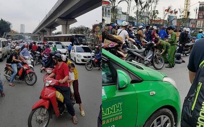 Hà Nội: Xe khách lạng lách đánh võng, tài xế xuống hành hung công an