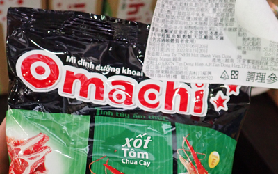 Mì Omachi Việt Nam bị thu hồi ở Đài Loan (Trung Quốc)
