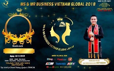 Ra mắt sân chơi đẳng cấp “Ms & Mr Business Vietnam Global 2018” do Nam vương Huy Hoàng tổ chức