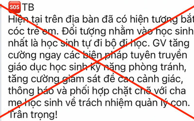 Hà Nội: Bác tin “bắt cóc trẻ em” tại quận Hoàng Mai