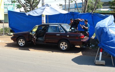 Vụ nghi gài mìn trên xe cán bộ kiểm lâm: Chỉ là vỏ của 1 viên pháo đã nổ