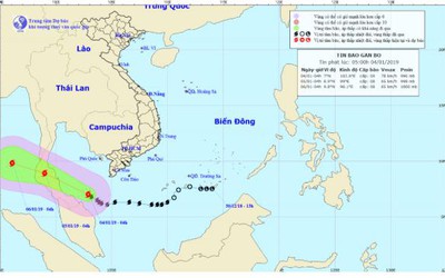 Cập nhật đường đi của bão số 1, cảnh báo lốc xoáy tại Nam Bộ