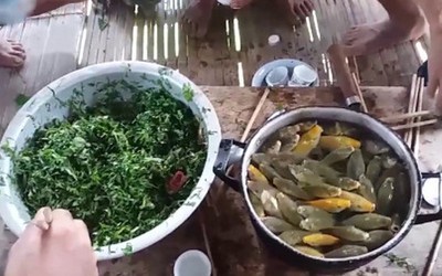 Đặc sản kinh dị Sơn La: Cá nhảy tanh tách trong cổ họng