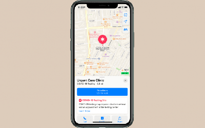 Apple sẽ hiển thị các điểm xét nghiệm Covid-19 trên bản đồ iPhone