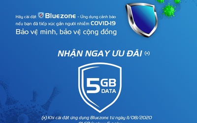 Hướng dẫn cách nhận 5GB data miễn phí khi cài đặt Bluezone