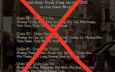 Thực hư thông tin thành phố Huế được chia làm 4 quận lan truyền trên mạng xã hội