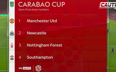 Bốc thăm bán kết League Cup: MU đối đầu Nottingham