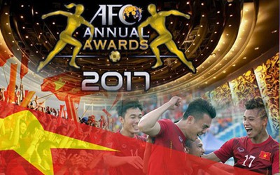 Lập kỷ lục, bóng đá Việt Nam nhận 2 đề cử giải thưởng 2017 của AFC