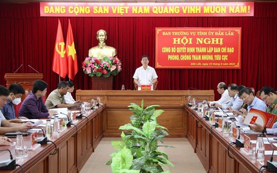 Đắk Lắk: Thành lập ban chỉ đạo phòng, chống tham nhũng, tiêu cực