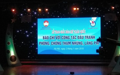 Trao giải Báo chí với công tác phòng, chống tham nhũng lãng phí