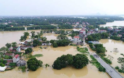 Ngập lụt ở Chương Mỹ: Mực nước có xu hướng xuống