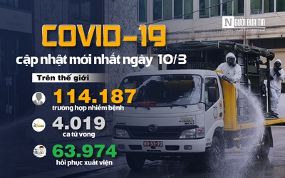 [Infographic] Covid-19 - Cập nhật ngày 10/3: 114.187 người mắc, 4.019 người tử vong do virus Corona