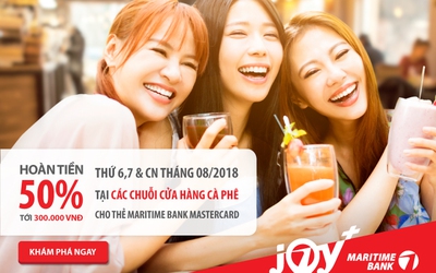 Cùng Maritime Bank thưởng thức café, bánh ngọt và nhận ưu đãi hoàn tiền 300 nghìn