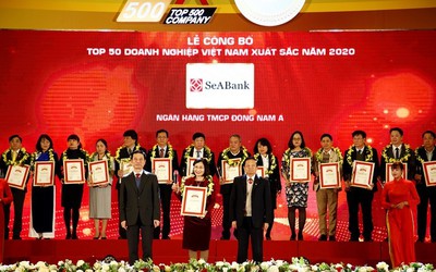 SeABank được xếp hạng Top 50 doanh nghiệp tư nhân lớn nhất Việt Nam năm 2020