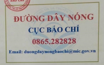 Công bố số điện thoại đường dây nóng cục Báo chí