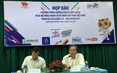 Tân Hiệp Phát tiếp tục đồng hành cùng chương trình đi bộ hưởng ứng lễ xuất quân cổ vũ đoàn thể thao Việt Nam tham sự SEA Games 29