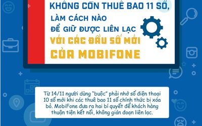 Cách giữ liên lạc với các thuê bao 11 số cũ của MobiFone