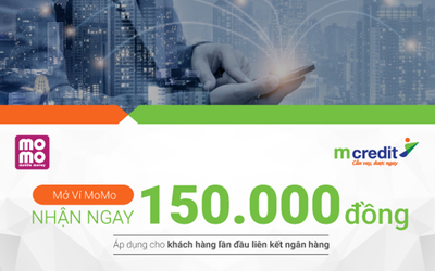 Thanh toán Mcredit qua ví Momo nhận ngay ưu đãi lên đến 150.000đ