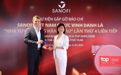 Sanofi Việt Nam giữ vững danh hiệu “Nhà tuyển dụng hàng đầu”