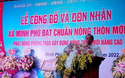 Lễ công bố xã Minh Phú đạt chuẩn nông thôn mới