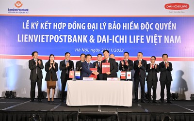 LienVietPostBank và Dai-ichi Life Việt Nam ký kết hợp đồng độc quyền kinh doanh bảo hiểm liên kết ngân hàng 15 năm