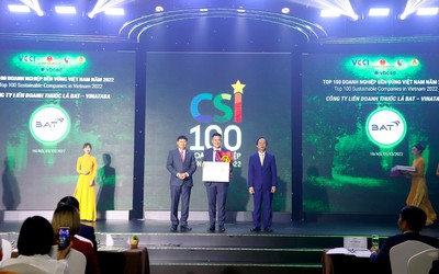 BAT Việt Nam tiếp tục được vinh danh trong “Top 100 Doanh nghiệp Bền vững Việt Nam” năm 2022