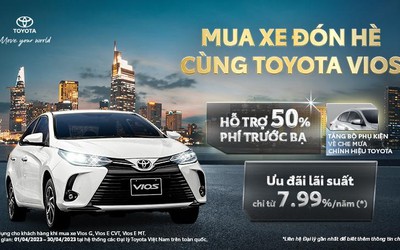 Toyota Vios chào hè với chương trình khuyến mãi hấp dẫn trong tháng 4/2023