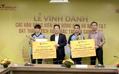 Tập đoàn T&T Group thưởng hơn 1 tỷ đồng cho kỳ tích bóng bàn Việt Nam tại SEA Games 32