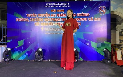 Hoa hậu Lê Nguyễn Bảo Ngọc đồng hành cùng ATGT, phòng chống tội phạm trước và sau Tết Nguyên đán Giáp Thìn